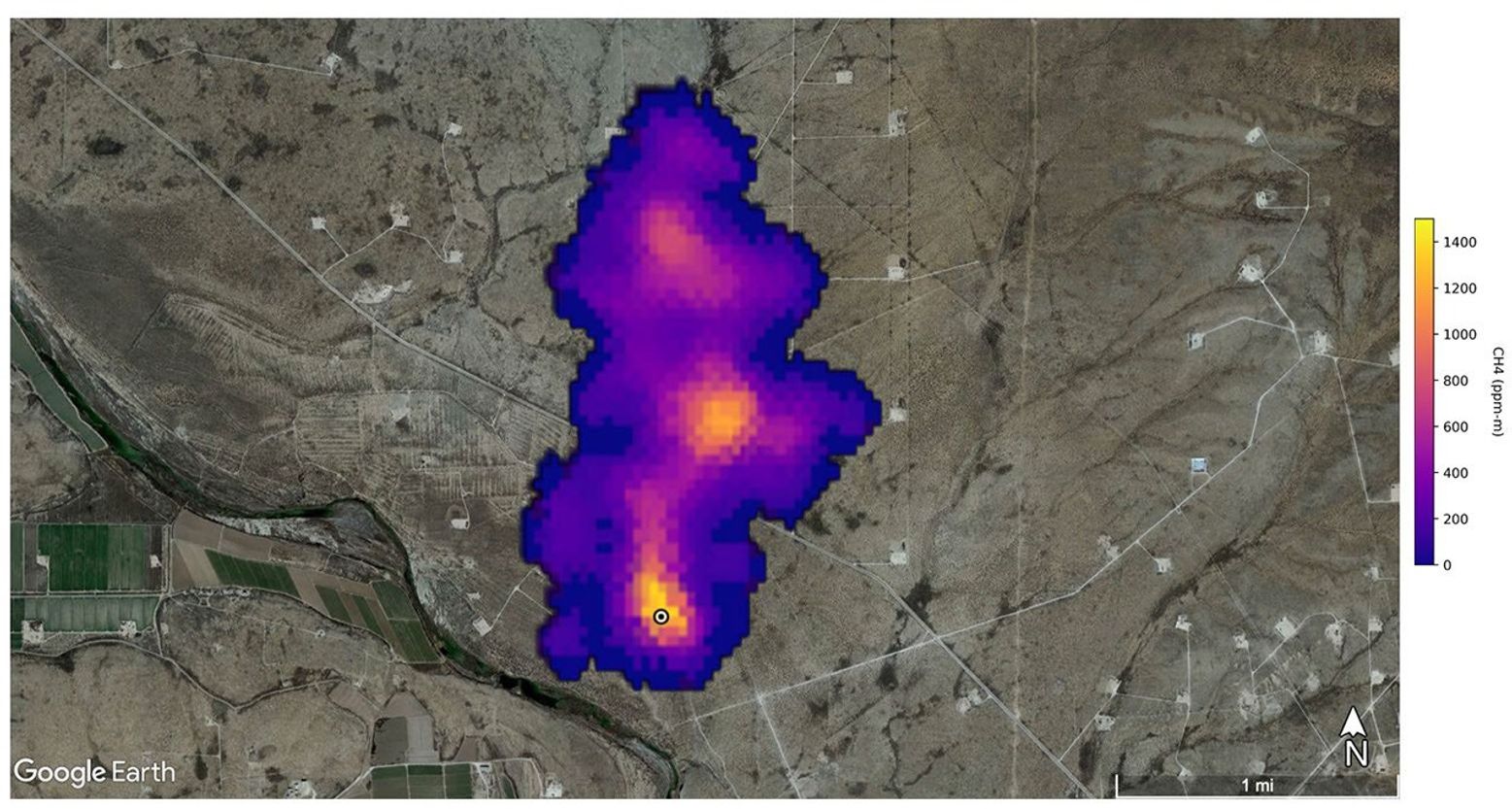 NASA EMIT methane plume detected over a Permian Basin oilfield in New Mexico